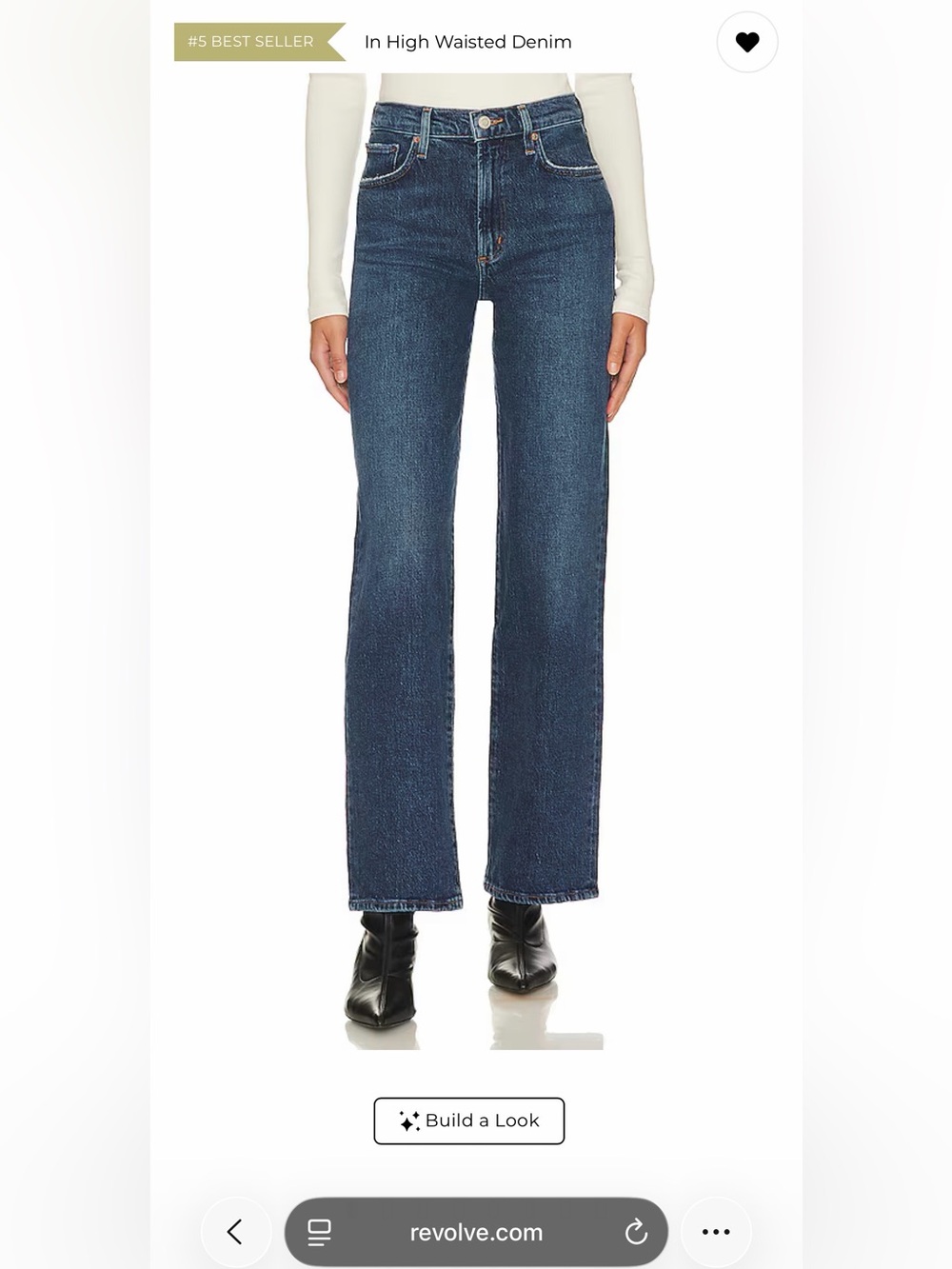 AGOLDE Harper Mid Rise Relaxed Straight Jeans in Tempo